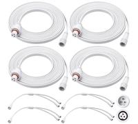 MorningRo 8 Pcs Extension Cable Compatible with Govee, 13 ft, White | Compatible with Govee Permanent Outdoor Light 3 Pins Cord Straight Extension, Compatible with Govee H705 H706 H805