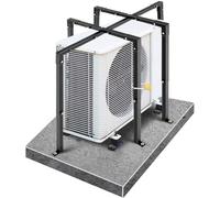 MorningRo Air Conditioner Security Cage Adjustable Length 30-48'' Width 23-34'' and Height 28-45'' Steel Air Conditioner Cage Fence for Square Shape with Lock Key Install Instruction Concrete Anchors