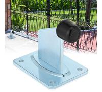 MorningRo End Stop Heavy Duty Gate Stopper Floor Mount, 4-5/8" Height, Outdoor Door Stop Gate Stopper with Base Plate Large Rubber for Sliding Driveway Gate, Swing or Rolling Gates and Doors