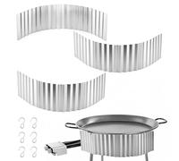 MorningRo Paella Gas Burner Windshields Compatible with up to 28 Inch Paella Pans, Portable Galvanized Steel Windshields for Camping Crawfish Boil Cooking Outdoor, Propane