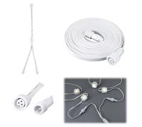 MorningRo Waterproof Extension Cord Set Compatible with Govee Permanent Outdoor Lights 3 Pins Y Splitter Cable with Straight Extension Weatherproof Male to Female Patio Yard(13.1 ft,White,4 Pcs)