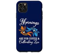 Mornings Are For Coffee And Cultivating Zen Funny Koi Lover Case for iPhone 11 Pro Max