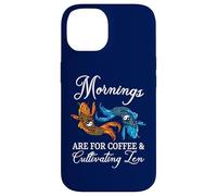 Mornings Are For Coffee And Cultivating Zen Funny Koi Lover Case for iPhone 14