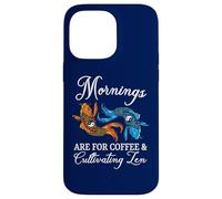 Mornings Are For Coffee And Cultivating Zen Funny Koi Lover Case for iPhone 14 Pro Max