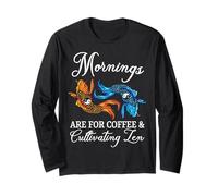 Mornings are for Coffee and Cultivating Zen Funny Koi Lover Long Sleeve T-Shirt