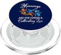 Mornings Are For Coffee And Cultivating Zen Funny Koi Lover PopSockets PopGrip for MagSafe