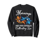 Mornings Are For Coffee And Cultivating Zen Funny Koi Lover Sweatshirt