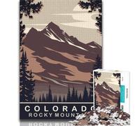 Mornings in Colorado Adult Jigsaw Puzzles 1000 Pieces,Staycation Kill Time Every Piece Is Unique - Challenging Family Fun Game 50x75cm