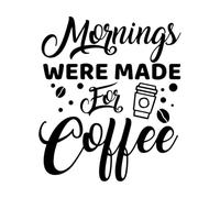 Mornings were Made Lettering Stickers 42x48.7cm Equipped with Transfer Film kit Black