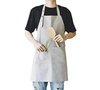 MORNITE Art Aprons for Painting Pottery Ceramics, Mens Women Kitchen Cooking Aprons Waterproof Green, Grey, Default