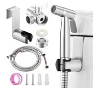 Mornwaen Handheld Bidet Sprayer Kit for Sink Tap，Stainless Steel Bidet Shower Set with Fitting,Hose and Holder for Personal Hygiene Pet Bath and Bathroom Cloth Diaper Cleaning