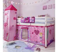 Moro Cabin Bed Midsleeper with Fairies Package - White / Fairies Midsleeper Bed