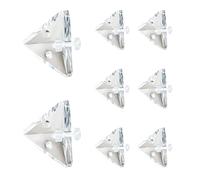 MOROBOR 10 Pcs Clear Acrylic Corner Brackets 3 Holes Corner Brackets with Mounting Screws for Strengthening Furniture Connection (21mm x 21mm)