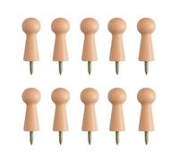 MOROBOR 10pcs Wooden Hooks Shaker Pegs, Towel Hook, Shelf Clip, Screw-On Solid Hook for Bathroom Towels, Doors, Stair Edges, Wardrobes