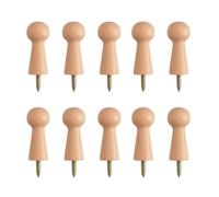 MOROBOR 10pcs Wooden Hooks Shaker Pegs, Towel Hook, Shelf Clip, Self-Adhesive Solid Hook for Bathroom Towels, Doors, Stair Edges, Wardrobes