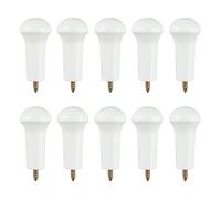 MOROBOR 10pcs Wooden Shaker Pegs, White Towel Hook Shelf Clip Screw-On Solid Hat Hooks Unfinished Wood Shaker Racks for Bathroom Doors Stair Edges