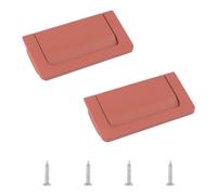 MOROBOR 2 Pack Drawer Doors Handle, Flush Ring Hidden Pull Handles Aluminium Alloy Cabinet Pull Handle for Cabinets, Closets, Drawers/Orange-red