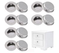 MOROBOR 24 Pack Round Finger Pull, Invisible Flush Pull Door Handle Stainless Steel Sliding Barn Door Pulls Recessed Kitchen Cabinet Handles