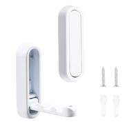 MOROBOR 2pcs Elliptical Folding Wall Hook, Zinc Alloy Folding Invisible Hooks Non-Slip Heavy Duty Foldable Coat Hook Retractable Support Hooks for Hanging Towels Hats Bags (White)