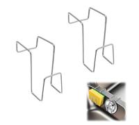 MOROBOR 2Pcs Sponge Holder for Kitchen Sink, Stainless Steel Caddy in Over Double Bowl Sink Movable Kitchen Sink Caddy for Dish Sponge Brush Sink Stopper