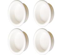 MOROBOR 4 Pack Closet Door Finger Pulls, Plastic Round Sliding Pull, Recessed Kitchen Cabinet Handles Pull, Invisible Door Handle, White