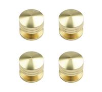 MOROBOR 4pcs Adhesive Cabinet Knobs, Gold Self-Stick Instant Kitchen Cabinet Knob Drawer Pulls Aluminum Alloy Drawer Knobs for Windows Wardrobes Cabinets Drawers