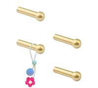 MOROBOR 4pcs Brass Hooks Shaker Pegs, Wall Mounted Robe Hook Modern Decorative Hat Hook Heavy Duty Utility Peg Racks for Bathroom Bedroom Kitchen