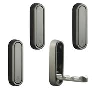 MOROBOR 4pcs Elliptical Folding Wall Hook Non-Slip Heavy Duty Foldable Coat Hook Zinc Alloy Wall Hanger for Hanging Coat Bags Backpack Towel(Pearl Grey)