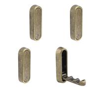 MOROBOR 4pcs Elliptical Folding Wall Hook Non-Slip Heavy Duty Foldable Coat Hook Zinc Alloy Wall Hanger for Hanging Coat Bags Backpack Towel(Antique Blue)