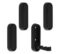 MOROBOR 4pcs Elliptical Folding Wall Hook, Zinc Alloy Folding Invisible Hooks Non-Slip Heavy Duty Foldable Coat Hook Retractable Support Hooks for Hanging Towels Hats Bags (Black)