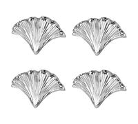MOROBOR 4pcs Ginkgo Leaf Shape Knobs, Ginkgo Biloba Leaves Drawer Knob Pull Handle with Screws Hardware Accessorie, Silver Drop Pendant Pull Handle for Cabinet Dresser Drawer Wardrobe