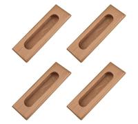 MOROBOR 4PCS Rectangular Wood Recessed Concealed Handle, Embedded Design Sliding Door Handle Wood Cabinet Pulls Flush Sliding Closet Door Pulls for Sliding Barn Bypass Door Wardrobe Drawer