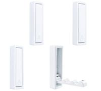 MOROBOR 4pcs Square Folding Wall Hook Non-Slip Heavy Duty Foldable Coat Hook Zinc Alloy Wall Hanger Retractable Support Hooks for Hanging Coat Bags Backpack Towel(White)