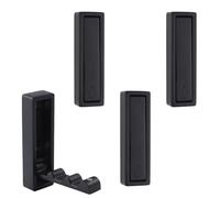 MOROBOR 4pcs Square Folding Wall Hook Non-Slip Heavy Duty Foldable Coat Hook Zinc Alloy Wall Hanger for Hanging Coat Bags Backpack Towel(Matte Black)