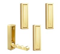 MOROBOR 4pcs Square Folding Wall Hook Non-Slip Heavy Duty Foldable Coat Hook Zinc Alloy Wall Hanger for Hanging Coat Bags Backpack Towel(Brushed Copper)