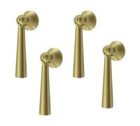 MOROBOR 4Pcs Teardrop Cabinet Pulls, Brushed Brass Pendant Handles Single Hole Handle with Mounting Screws for Wardrobe Cupboard Drawer Door Furniture Decorative