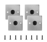 MOROBOR 4PCS Wall Plate Cable Black Pass Through, 0.9-inch Diameter Opening Wallplate Low Voltage Cables and Wires in-Wall Hiding for Wall Mounted TV Home Theater Systems