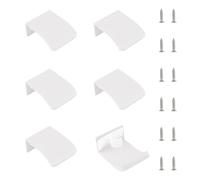 MOROBOR 6 Pack Finger Edge Pull, Self-Stick Instant Cabinet Drawer Pull Concealed Handles Modern Style Handle for Cabinet Hardware Drawer Wardrobe, 30mm/Cashmere Grey