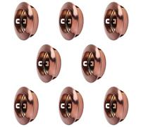 MOROBOR 8 Pack Closet Door Finger Pull, Round Flush Handle Stainless Steel Sliding Barn Door Pulls Recessed Kitchen Cabinet Handles Pocket Doors Handles Invisible Doors Handle (Bronze)