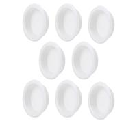 MOROBOR 8 Pack Closet Door Finger Pulls, Plastic Round Sliding Pull, Recessed Kitchen Cabinet Handles Pull, Invisible Door Handle, Bright White