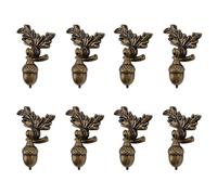MOROBOR Acorn Drawer Knobs with Leaf Pedestal, 8pcs Antique Zinc Alloy Acorn Nut Squirrel Knob,Drop Pendant Pull Handle Drawer Single Hole Handle for Wardrobe Cupboard Closets (Copper)