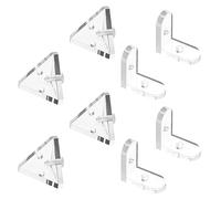 Morobor Acrylic Corner Bracket, Clear 3-Hole Right Angle Joint Brace Brackets and L-Shape Corner Bracket 90 Degree Support Shelf Corner Brace with Transparent Rivets for for DIY Display Box