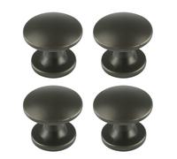 MOROBOR Adhesive Cabinet Knobs, 4pcs Self-Stick Instant Kitchen Knob Multifunctional Zinc Alloy Drawer Pulls for Windows Wardrobes Cabinets (Bronze)