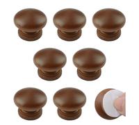 MOROBOR Adhesive Cabinet Knobs, 8pcs Self-Stick Instant Kitchen Cabinet Knobs Drawer Pulls Applewood Drawer Knob for Wardrobes Cabinets Drawers