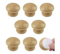 MOROBOR Adhesive Cabinet Knobs, 8pcs Self-Stick Instant Kitchen Cabinet Knobs Drawer Pulls Log Wood Drawer Knob for Wardrobes Cabinets Drawers