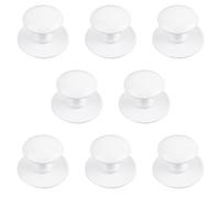MOROBOR Adhesive Knobs, 8 PCS Self-Stick Instant Stainless Steel Drawer Pulls for Windows, Wardrobes, Cabinets, Drawers (White)