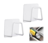 MOROBOR Adhesive Sponge Holder, 2pcs Stainless Steel Dish Sponge Holders for Sink Soap Sponges Rack Premium Rustproof Hanger Kitchen Accessories/White