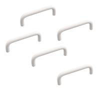 MOROBOR Aluminum Alloy Solid Round Handle, 96 mm Hole Centers U-Shaped Cabinet Hardware Pull for Bedroom Bathroom Kitchen Cabinets Door- 5 Pack/Warm White