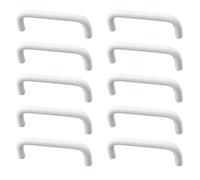 MOROBOR Aluminum Alloy Solid Round Handle, 96 mm Hole Centers U-Shaped Cabinet Hardware Pull for Bedroom Bathroom Kitchen Cabinets Door- 10 Pack/Warm White