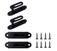 MOROBOR Barn Door Pull Handle, 4pcs Zinc Alloy L-Shaped Black Handle Rustic Gate Pull Handles for Sliding Barn Doors Closet Cabinet/Black